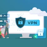 Illustration of a VPN Virtual Private Network on UK Computer by 123rf ID184214833