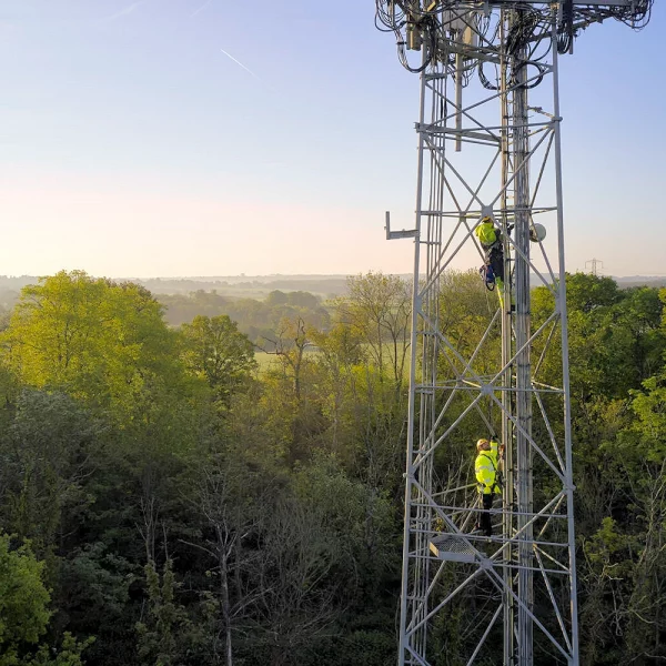 VodafoneThree Engineers up UK Rural Mobile Mast