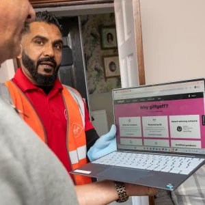 giffgaff broadband install by virgin media engineer