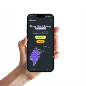 Exascale UK Consumer Broadband Brand on Smartphone
