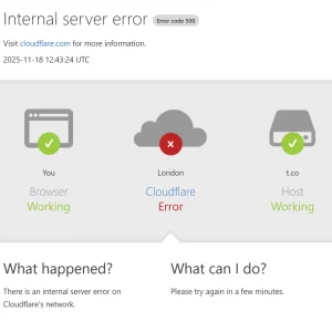 Cloudflare outage 18th november 2025