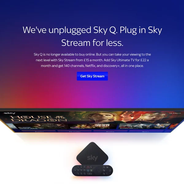 Sky Q Unplugged for Sky Stream