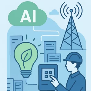 Energy saving using AI in UK telecoms CoPilot AI Image for MJackson 130126