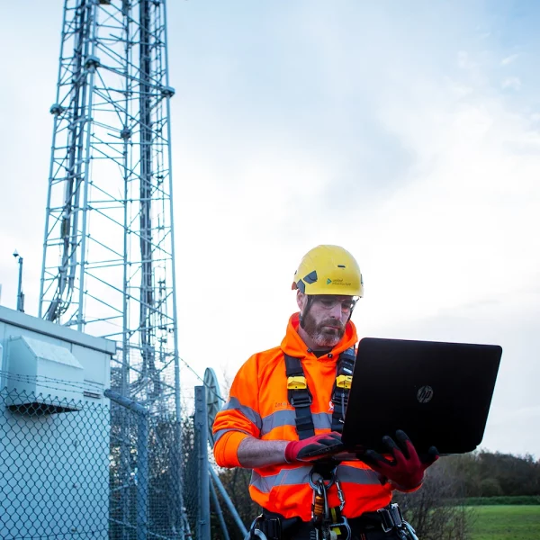 United Infrastructire engineer next to UK mast site
