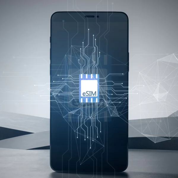 Smartphone with eSIM chip by 123rf ID291255113