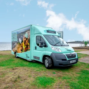 GoFibre Engineer Van on Scottish Coast