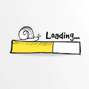 Loading please wait image with buggering broadband snail by 123RF - 33574191