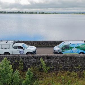 BT and Scottish Water Support Vehicles at Mugdock Reservoir