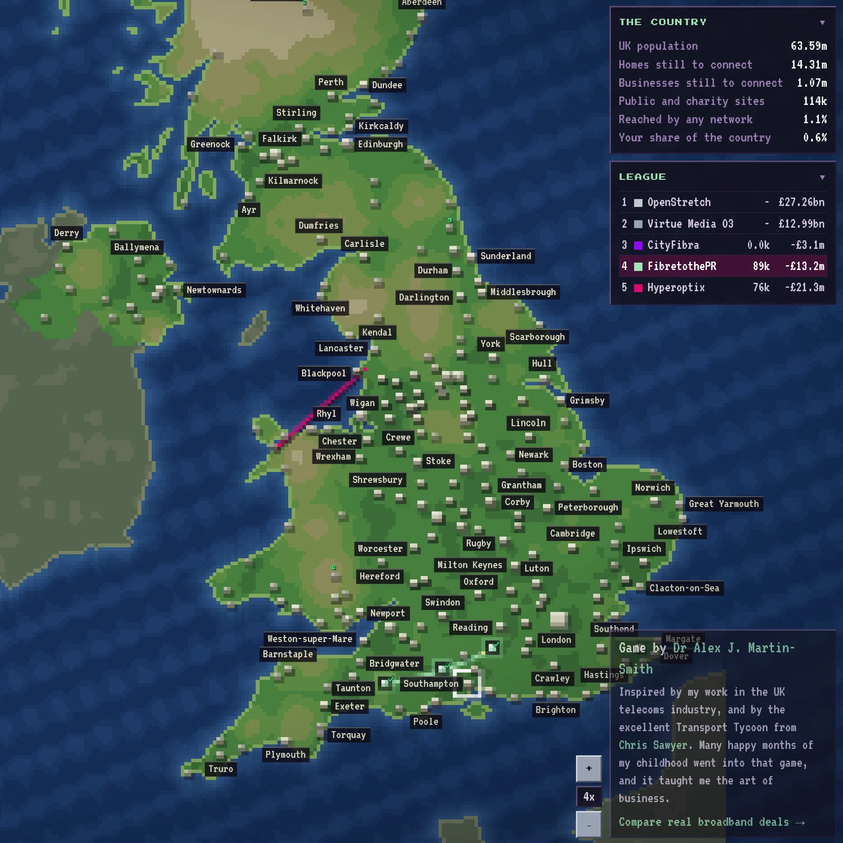 Fibre Tycoon Game Lets You Play as an Alternative UK Broadband Network