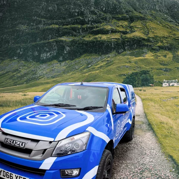 Gigaloch-broadband-van-in-remote-rural-UK-valley