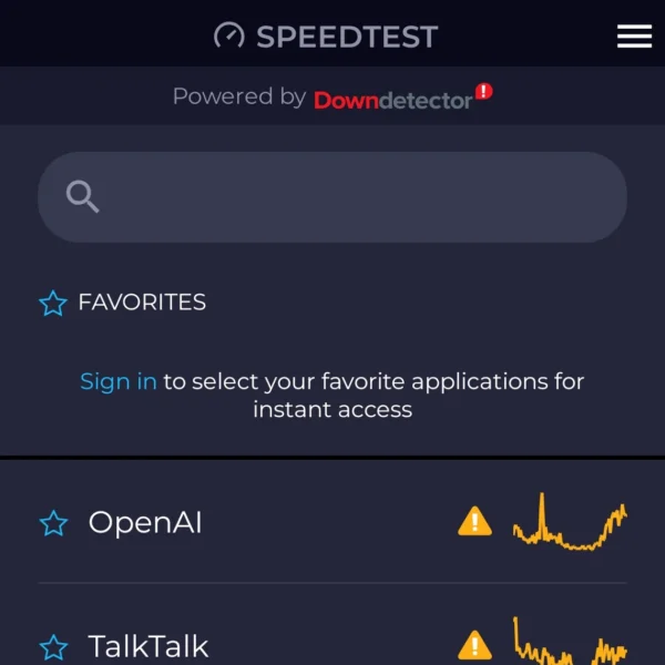 Downdetector uk app screenshot
