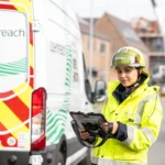 Openreach 2026 female engineer holding tablet