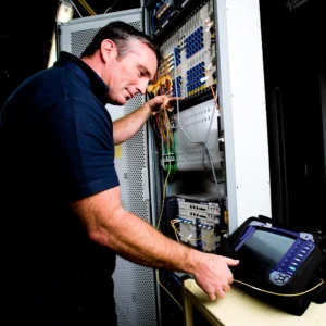 Openreach-engineer-testing-in-exchange