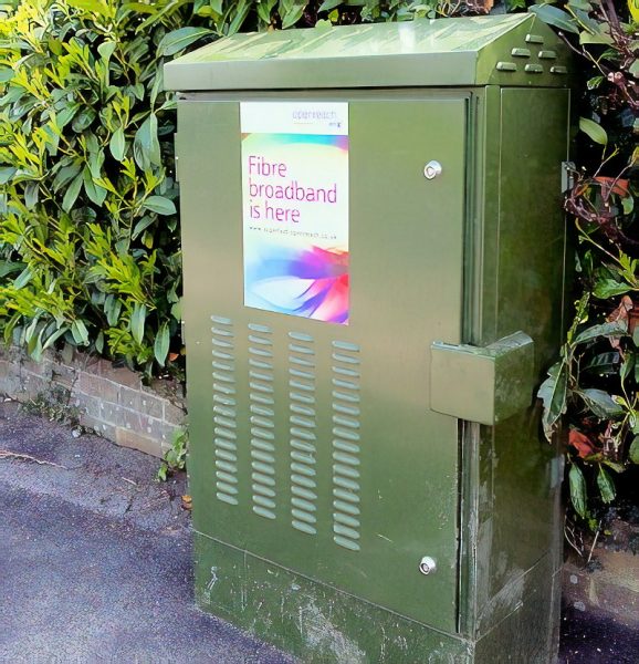 fibre broadband is here high bt street cabinet