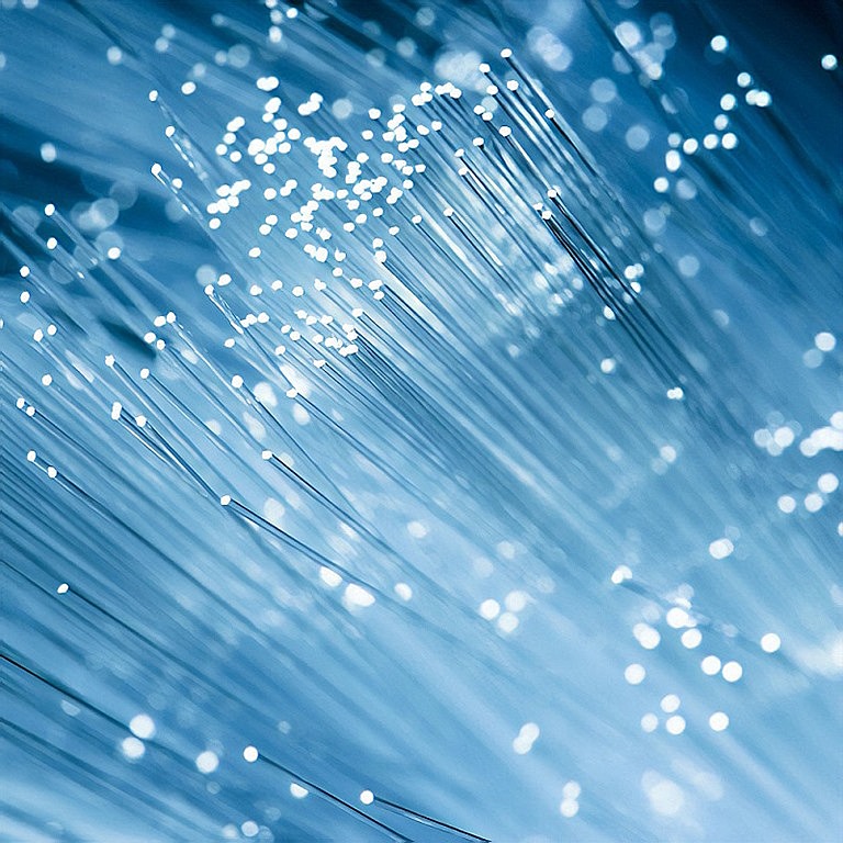 fibre optic blue strands cosmetic broadband picture