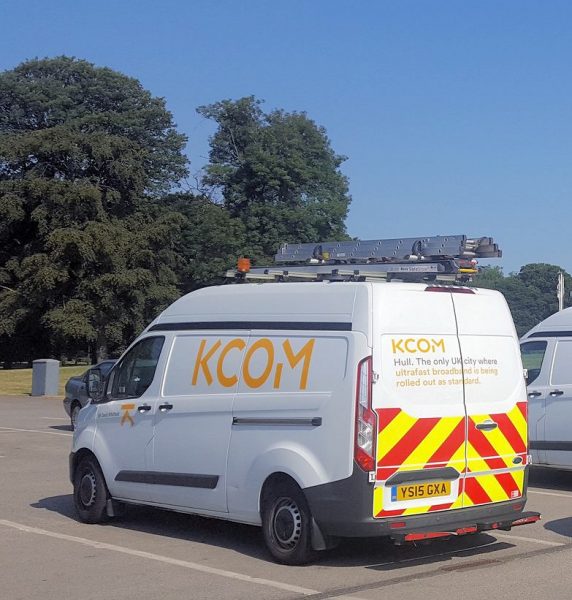 kcom van in car park