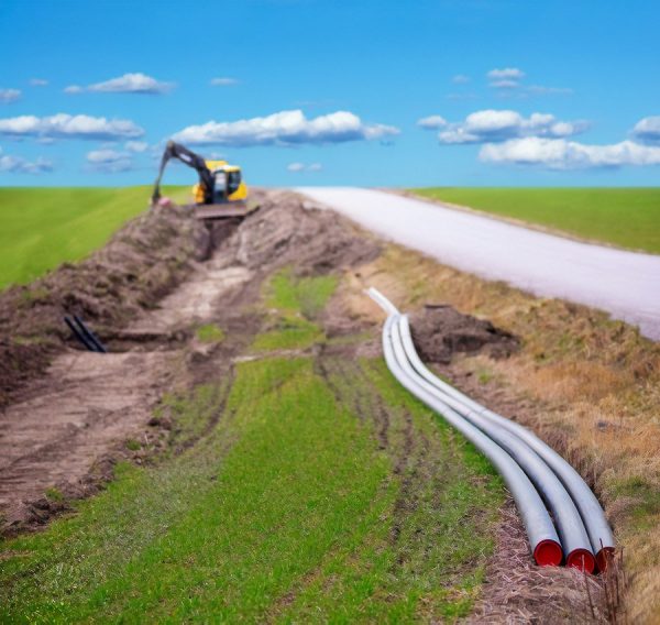 rural broadband trenching dig road
