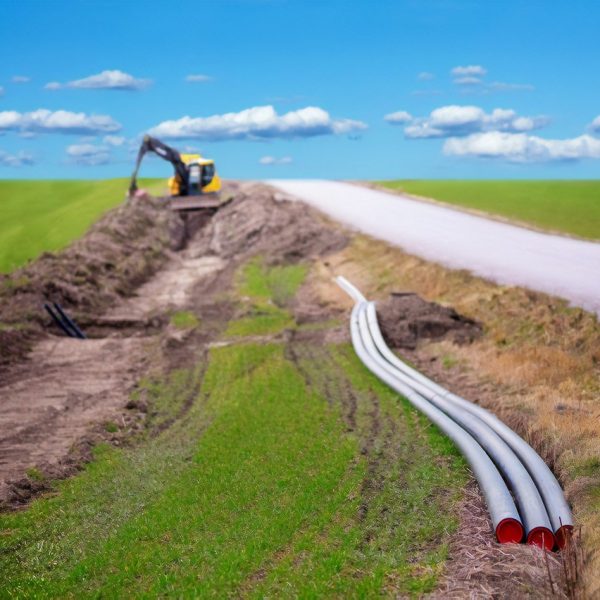 rural broadband trenching dig road