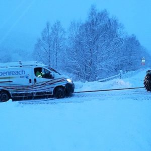 snow openreach van tow