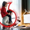 Vodafone-broadband-user-with-daughter-on-shoulders