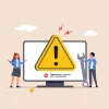 Internet disconnection and broadband ISP information on uk computer screen